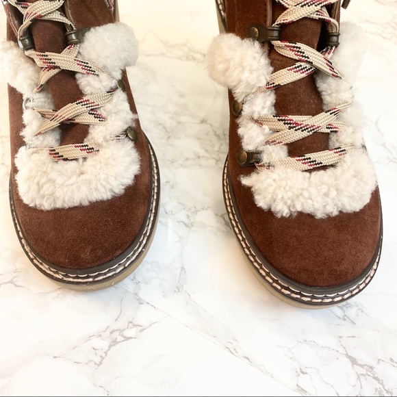 See by Chloé Martinica Shearling Wedge Boot 5.5 - Picture 5 of 15